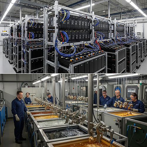 Furan mortar application in battery rooms and electroplating zones for acid protection